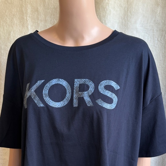 NWT MICHAEL KORS Navy Blue Women's Top Sz XL NWT - Picture 3 of 11
